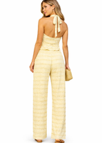 Elegante Gele Co-ord Set met Textuur