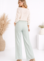 Mintgroene High Waist Broek met Riem – Elegante Zomerstijl