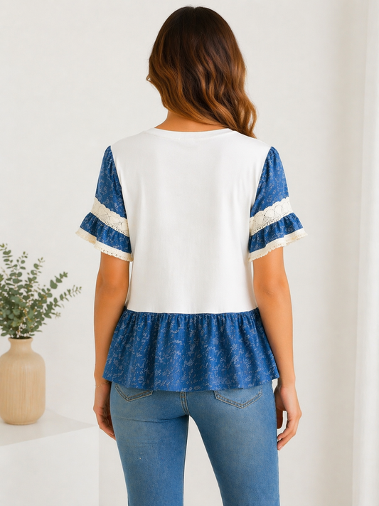 Chique Designer Top met Kant