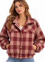 Sienna Check Bomber Jacket