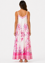 Premium Bloemenprint Maxi Jurk – Italiaanse Stijl