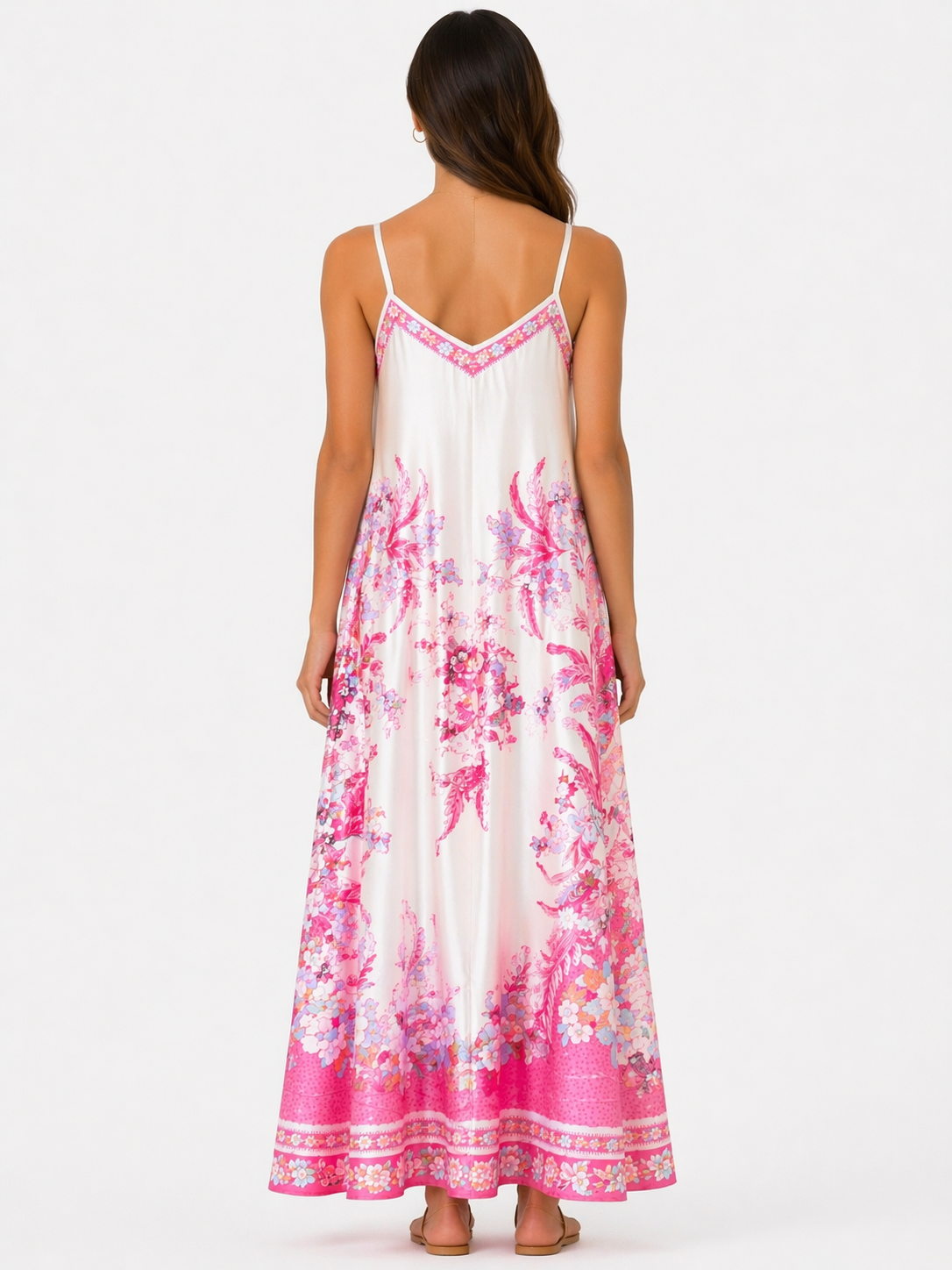 Premium Bloemenprint Maxi Jurk – Italiaanse Stijl