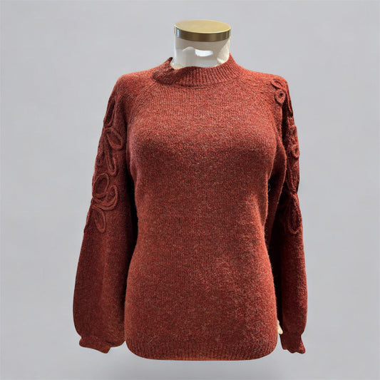 Trui met Mouwdesign - Rust